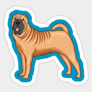 Chinese Shar-Pei dog cartoon illustration Sticker